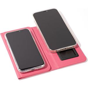 Duo Phone Case for 2 Phones | Multi Purpose Hiquality Leather Cell Phone Case, Cell Phone Wallet | Folding Variation | All Phone Types Available | iPhone, Galaxy, Motorola, etc | (Rose)