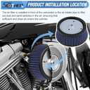 HD-0800 Air Filter 29442-99E Fit for Harley Davidson FatBoy 103 CI 95 CI Road King Electra Glide Dyna Screamin Eagle 110 CI Softail Springer Road Glide 29442-99A 29442-99B 29442-99C 29442-99D