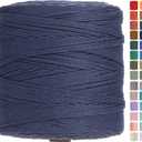 Macrame Cord 3mm x 875 Yards Natural Colored Macrame Supplies, Soft Craft Cotton Rope for Plant Hanger Wall Hanger Dreamcatcher (Denim)