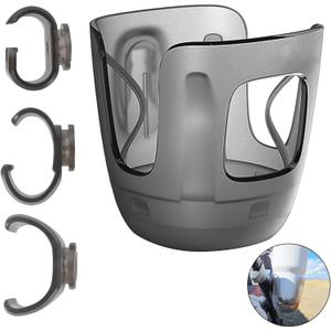Baby Stroller Cup Holder Compatibile with Uppa-Baby Vista, Cruz, Minu Strollers Cup Holder Attachment for Vista V2, Cruz V2, MinuV2 Strollers Cups Holders Accessories, Gray