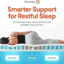 Dormeo Premium Queen Cooling Mattress Topper - 3-Zone Octaspring Technology for Optimal Back Support, Anti-Slip Bottom, White