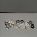 Straw Covers for Stanley Cup Accessories: Black Decorations for Stanley 30 oz & 40 oz Tumbler with Handle, Bling Letter Charms and Flower Silicone Straw Cap Topper, Trendy Stuff for Teen Girls & Women, Set of 3