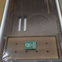 Teak Bathtub Tray | Adjustable Width Tray with Bottle Holder, Tablet/Phone & Book Stand, Splash-Proof for Bath Time- Walnut