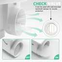 Bathroom Ventilation Fan with Light,With light color controller,12W Square LED 3000K/4500K/6000K,141 CFM,0.7 Sones Quiet Bathroom Exhaust Fan,White(3-Colour LED)