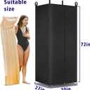 UNIFAMILY Waterproof Pontoon Tent, Privacy Boat Tent, 30 * 27 * 72 in Heavy Duty Hanging Changing Room, Privacy Curtains for Pontoon Boats, Boats Tents Attaches to Bimini Top Poles (Black)