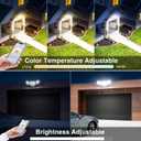 Onforu 100W Smart Flood Lights Outdoor, 3 Adjustable Heads, 9000LM Dimmable Hardwired Security Light, WiFi Alexa Control Floodlight, 2700K-6500K Tunable