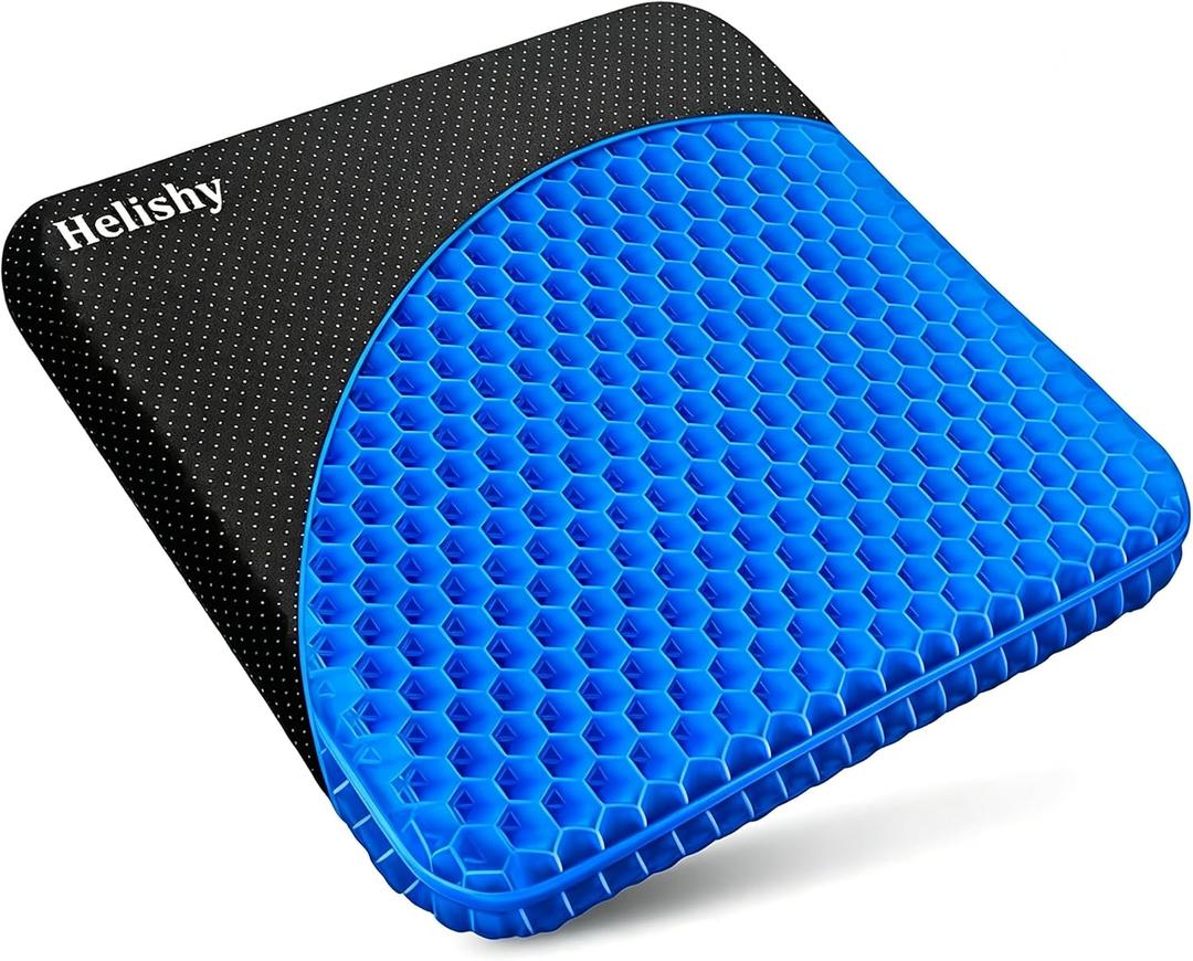 Gel Seat Cushion, Double Thick Egg Gel Cushion for Pressure Pain Relief, Breathable Wheelchair Cushion Chair Pads for Car Seat Office Chair (16x14x1.65inch)