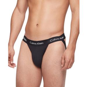 Calvin Klein Men's Cotton Stretch 3-Pack Jock Strap (X-Large, Black)