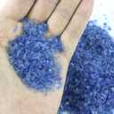 LePe Crushed Fire Glass, Translucent Broken GlassDecorative for Resin Art, Fire Pits, Potted Plants, Garden and Indoor Use, 3-6mm Fire Pit Glass, 1 Pound in Jar(Azure Blue)