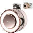 Portable Silent Mini Bladeless Electric Fan, 2026 New Mini Bladeless Fan Clip On,Small fan Clip on for Shirt & Waist,Adjustable 3-Speed For Outdoor & Travel & Office,Travel Accessories,Gift (Pink)