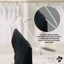 Wire Metal Clothes Hangers 200 Pack for Standard Size Shirts, Pants, Skirts, Space Saving, Non Slip,18 Inch 14.5 Gauge Ultra Thin Standard Dry Cleaner Coated Steel (200, White)