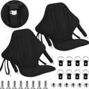 Lewtemi 2 Pack Padded Kayak Seat Fishing Boat Seat with Storage Bag 8 Fixed D Rings Screws Detachable Paddle Board Chair Canoe Chair with Adjustable Back Strap for Summer Canoe Universal Sit