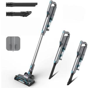 ECOVORTEX 280W Cordless Vacuum Cleaner for Home, Powerful Stick Vacuum with 45min Runtime, Anti-Tangle 1.2L Dust Cup, Rechargeable Wireless Vacuum for Hardwood Floor