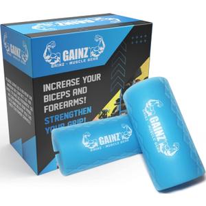 Gainz - Thick Grips Dumbell/Barbell Weight Lifting Adapters - Grow Bigger Biceps - Training, Bodybuilding (Set of 2)