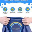 VISTOP Non-Slip Splash Pad for Kids and Dog, Thicken Sprinkler Pool Summer Outdoor Water Toys - Fun Backyard Fountain Play Mat for Baby Girls Boys Children or Pet Dog (107 inch, Blue&Blue)