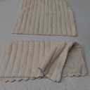 Pallene Faux Fur Plush Throw Pillow Covers 18x18 Set of 2, Luxury Soft Fluffy Striped Decorative Pillow Covers for Sofa, Couch, Living Room, Apricot