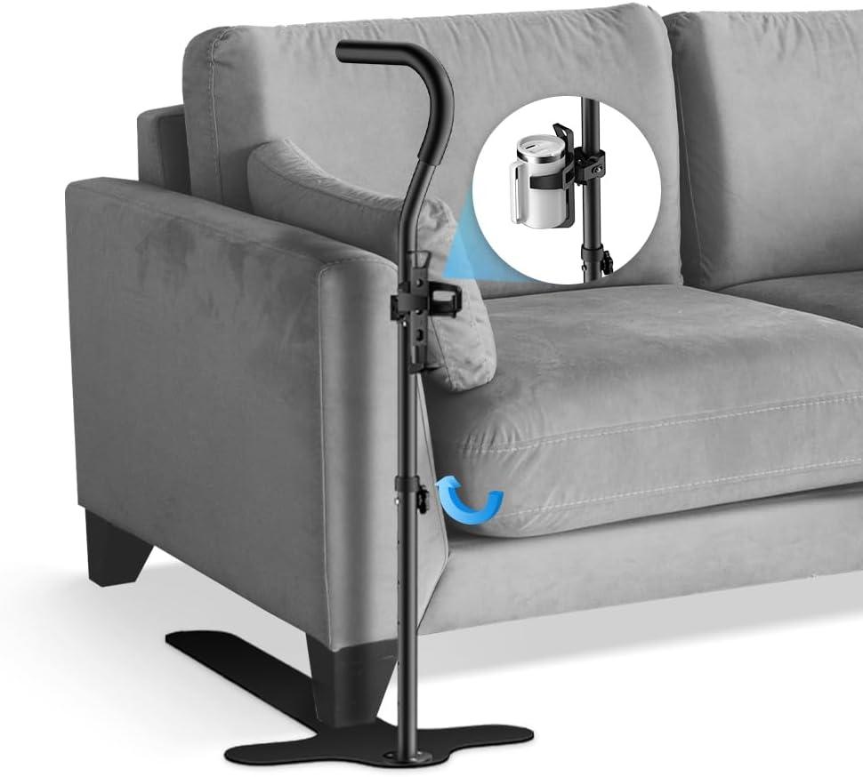 FORTEMOTUS Couch Stand Assist Chair Cane with Soft & Wide Handle, Height Adjustable Couch Cane Sofa Stand Assistance for Elderly, Seniors, Pregnancy Women and Disabled, Holds up to 400 lbs