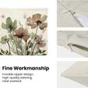 Floral Pillow Covers 18x18 Set of 2, Brown Green Chinoiserie Flower Leaves Outdoor Throw Pillows Spring Summer Farmhouse Cushion Case Decorations for Home Couch