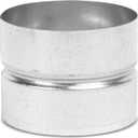 4" Inch Galvanized Metal Vent Duct Connector - Round Extension for Ventilation - 4 Inch Metal Dryer Vent Coupler and Hose Coupling - Durable Dryer Pipe Connection - Female Fit