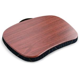 Lap Laptop Desk - Portable Lap Desk with Pillow Cushion, Fits up to 15.6 inch Laptop for Home Office Students Use as Computer Laptop Stand, Book Tablet(1-Dark Brown)