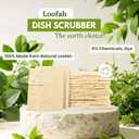 Natural Loofah Dish Sponge (Pack 30) Multipurpose Dish Sponges - 100% Biodegradable Compostable Dishwashing Scouring Pad Zero Waste (2.75" x 2.75" Each)