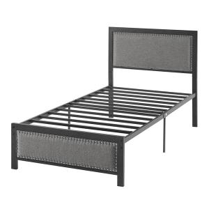Metal Twin Gray Bed Frame with Linen Upholstered Headboard, Platform Bed with 12.6 in. Under Bed Storage and Nailhead
(35)
Questions & Answers (11)