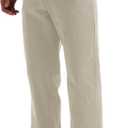 Willit Men's Cotton Yoga Sweatpants Athletic Pants Open Bottom Exercise Lounge Pants Loose Male Sweat Pants with Pockets (XX-Large, Khaki)