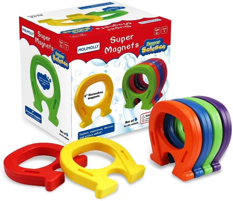 Children's Magnetic Toy, Horseshoe Magnet, Exercise Children's Hands-on Skills, 6 Packs