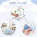 2-Pack Taba Squishy Strawberry Sensory Fidget Toys Adults, Anxiety Stress Relief Squeeze Toy, Soft Cute Kawaii Squishys for Desk, School (Blue)