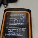 Tire Inflator Portable Air Compressor - 150PSI Cordless Air Pump for Car Tires with Pressure Gauge & LED Light, 3X Faster Inflation Electric Air Compressor for Car Bikes, Motorcycle, Ball (orange)