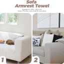 BESPORTBLE Stretch Couch Arm Covers - 2 Pcs Couch Arm Covers Polyester Anti- Slip Armchair Cover Armrest Cover for Chairs Sofa Stretch Armrest Furniture Protector Washable Armchair Slip