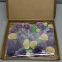 36 Pcs 3D Rolled Christmas Decor Artificial Roses Paper Flowers for Christmas Table Centerpiece Indoor and Outdoor Front Party Decorations (Purple)