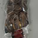 ALXNAN Clip in Long Wavy Hair Extension 24 Inch Chocolate Brown to Honey Blonde Hair Extensions 4PCS Thick Hairpieces Fiber Double Weft Hair for Women