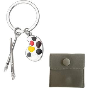 1 PCS Art Painter Palette Brush Keychain Key Ring Art Teacher Gifts from Student Gifts with Gift Bag