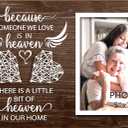Yudarte Wooden String Heart Memorial Picture Frame 5x7 Inches Photo - Bereavement Sympathy Grieving In Memory of Loved One Gifts