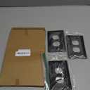 Classic Architecture Wall Plates,Light Switch covers, Electrical Outlet Covers, Duplex receptacle wall plates,Mid Size Bamboo Fiber Material Switch plates Matte Black (1 Gang Duplex 4PK)