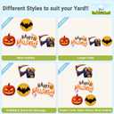 Yard Expressions 4pc Spooky Happy Halloween Yard Signs with Stakes - Easy to Install Halloween Yard Sign - Large 16" Waterproof Halloween Sign Yard  Durable, Reusable & Colorful Happy Halloween Lawn Sign