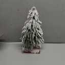 6pcs Mini Christmas Tree Small Christmas Tree Artificial Separate Tabletop Trees with Spray Snow Wooden Bases for Winter Village Decorations Home Kitchen