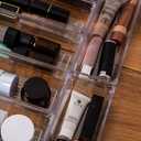 Backerysupply Clear Plastic Drawer Organizer Tray for Vanity Cabinet (9"3"2"Set of 8),Storage Tray for Makeup, Kitchen Utensils, Jewelries, and Gadgets