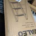 Valeo 3 Step Ladder,Lightweight Folding Step Stool with Wide Anti-Slip Pedal, 330LBS Capacity, Heavy Duty,Sturdy Iron Metal Step Stool for Home, Kitchen, Closet, Adults,White