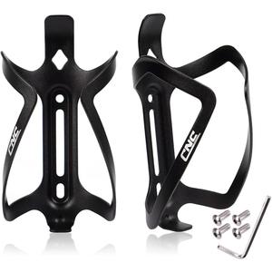 CNC Bike Water Bottle Holder, 2-Pack Bike Water Bottle Cage for Road Bike/Mountain BikeBlack