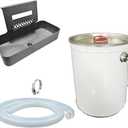 Grill Grease Tray for Blackstone Griddle Grease Catcher, One-Piece Oil Catch with Additional one-Gallon pailfor Blackstone 17, 22, 28, 36 Inch Griddle, Blackstone Griddle Accessories