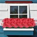 AGIRL 24 Bundles Artificial Flowers for Outdoor,No Fade Fake Plastic Flowers Faux Plants for Decoration Hanging Planters Indoor Outside Garden Porch Window Box Home Wedding Farmhouse