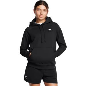 Under Armour Women's Project Rock Rival Fleece Hoodie (Black, L)