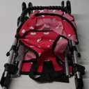 The New York Doll Collection My First Doll Stroller with Basket & Heart Design Foldable Doll Stroller, Pink