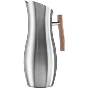 OGGI Slimline Stainless Steel Pitcher Stainless Steel Water w/Ice Guard, Water Carafe, Great Metal Container for Entertaining, Ideal 68oz / 2 Lt Drink Pitcher