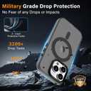 JKSML for iPhone 16 Pro Case with MagSafe Compatibility, Supports Magnetic Charging, Military Grade Drop Protection, Not Yellowing, Slim Translucent Matte Anti-Fingerprint Shockproof Cover, Black