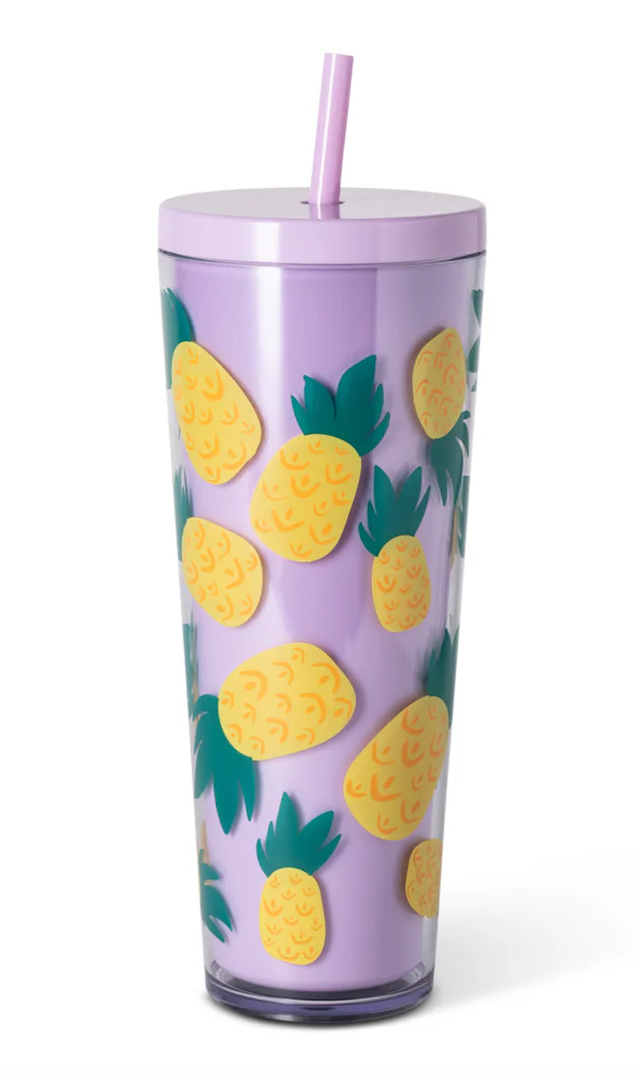 24oz Tumbler with Lid , Leak Proof and Double Wall Insulated Reusable Plastic Cups,Travel Reusable Iced Coffee Cup