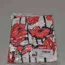 Womens Summer Casual Floral Mini Dress Short Sleeve Pleated Front Loose Beach Tunic Dresses with Pockets L