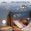 Large Ceiling Fans with Lights: Modern 66 Inch 8 Blade Outdoor Ceiling Fan with Remote APP Control - Dimmable Black Big Fan light Indoor Reversible 6 Speed Quiet DC Motor